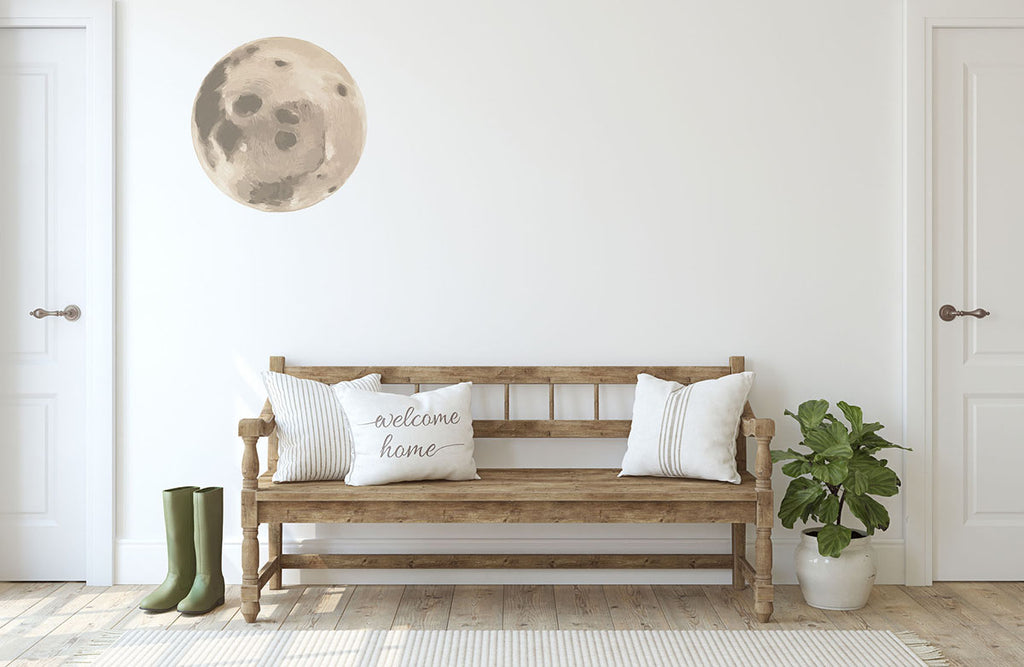 Moon Wall Decal in a hallway