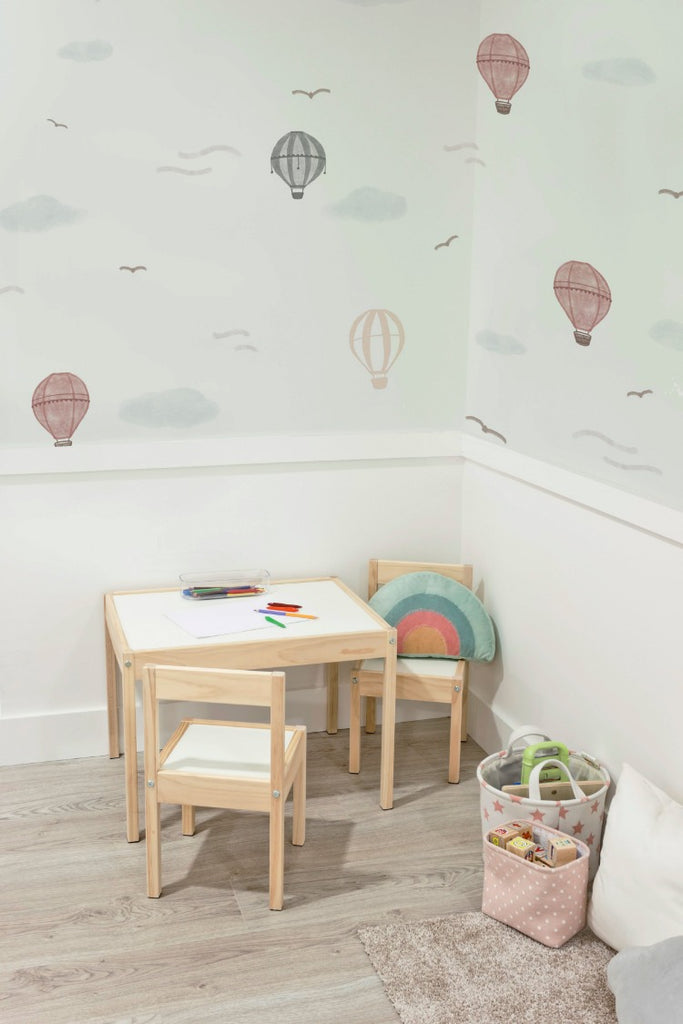 Mini Whimsical Air Wallpaper in a kid's playroom