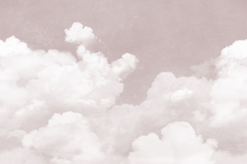 Cuddle Clouds Wallpaper, Pink