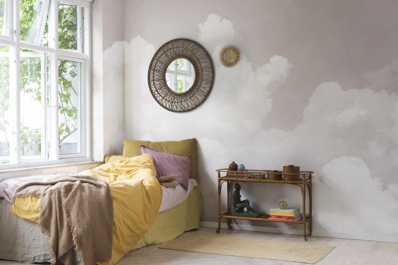 Cuddle Clouds Wallpaper in a bedroom