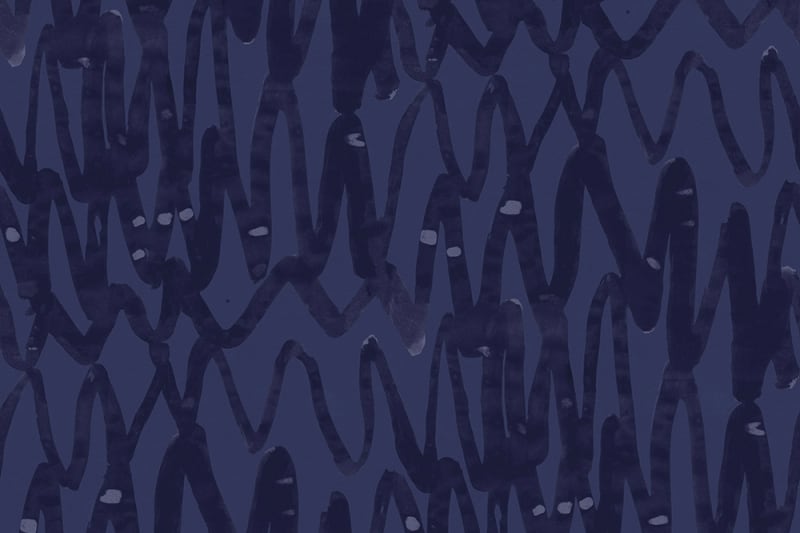 Pulse of Passion Wallpaper features features wide strokes of the brush in dark blue close up