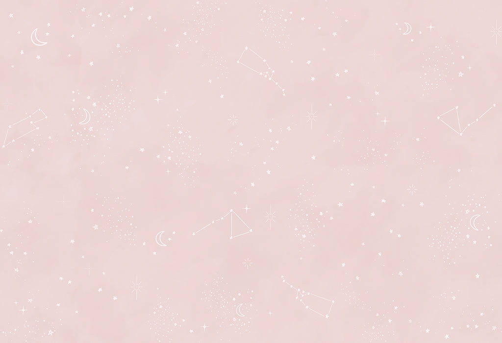 Chalky stars wallpaper in pink
