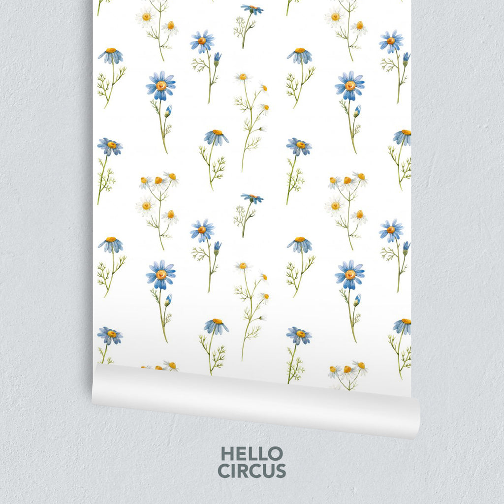 Floral wallpaper closeup