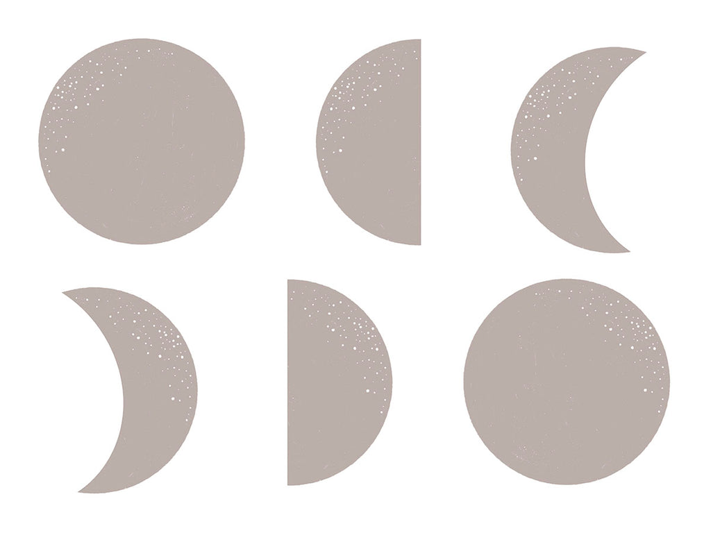 Moon Phases Wall Decals closeup