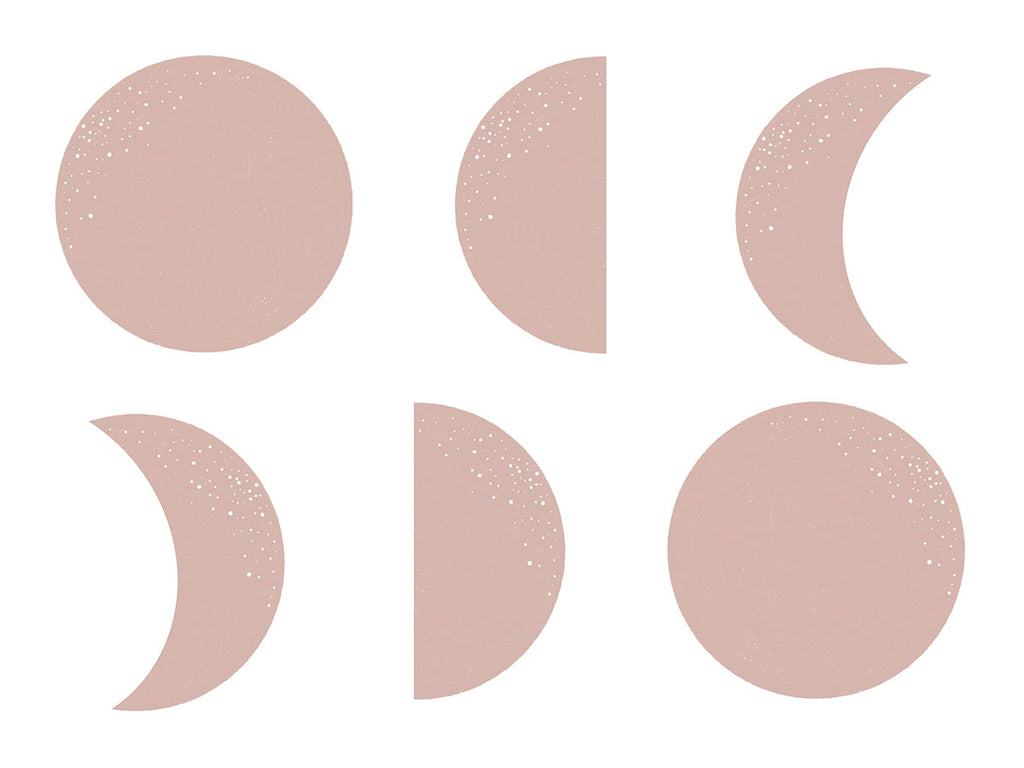 Moon Phases Wall Decals closeup