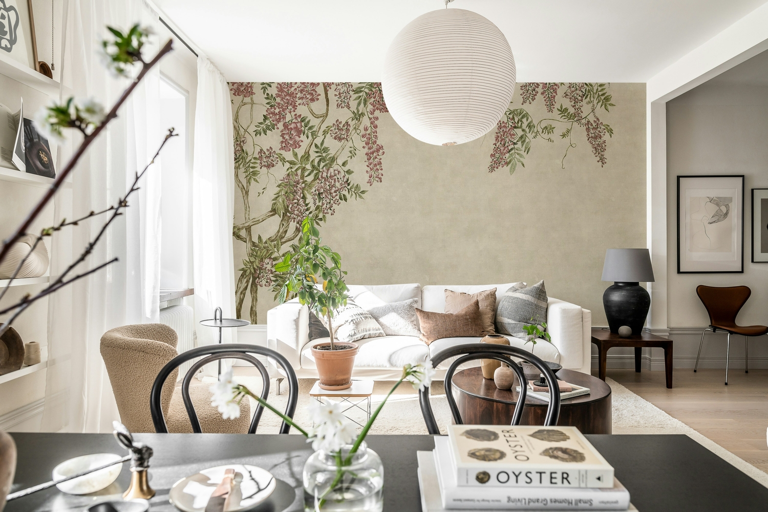 Wisteria Garden, Floral Mural Wallpaper | Hello Circus