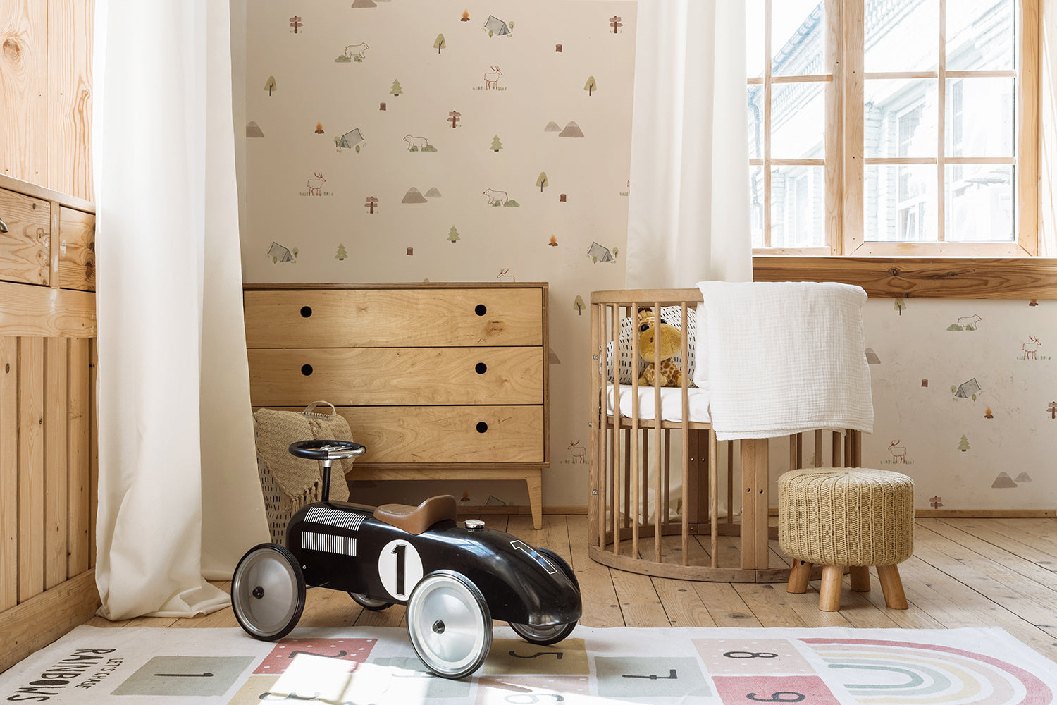 Mini Camper, Pattern Wallpaper for Kids | Hello Circus