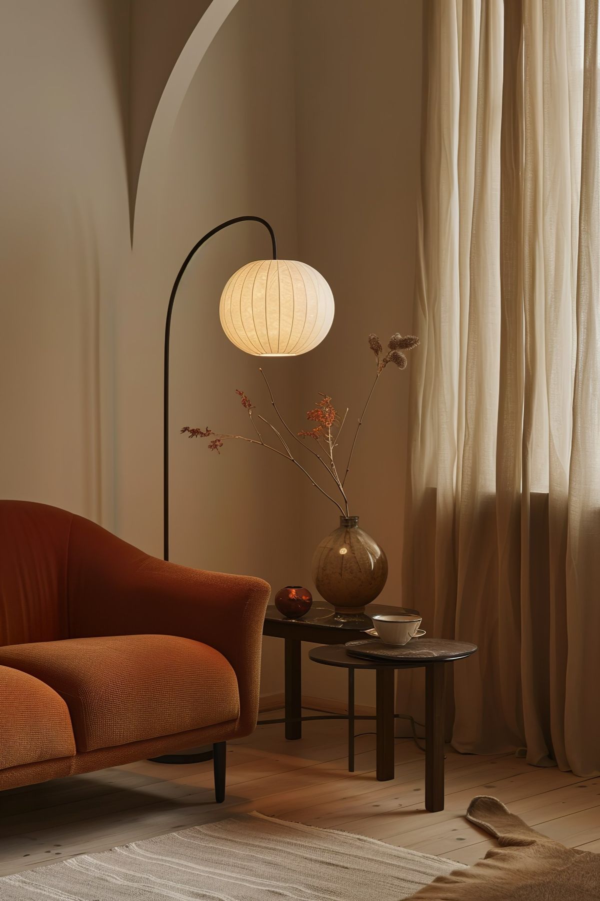 oriental floor paper lamp