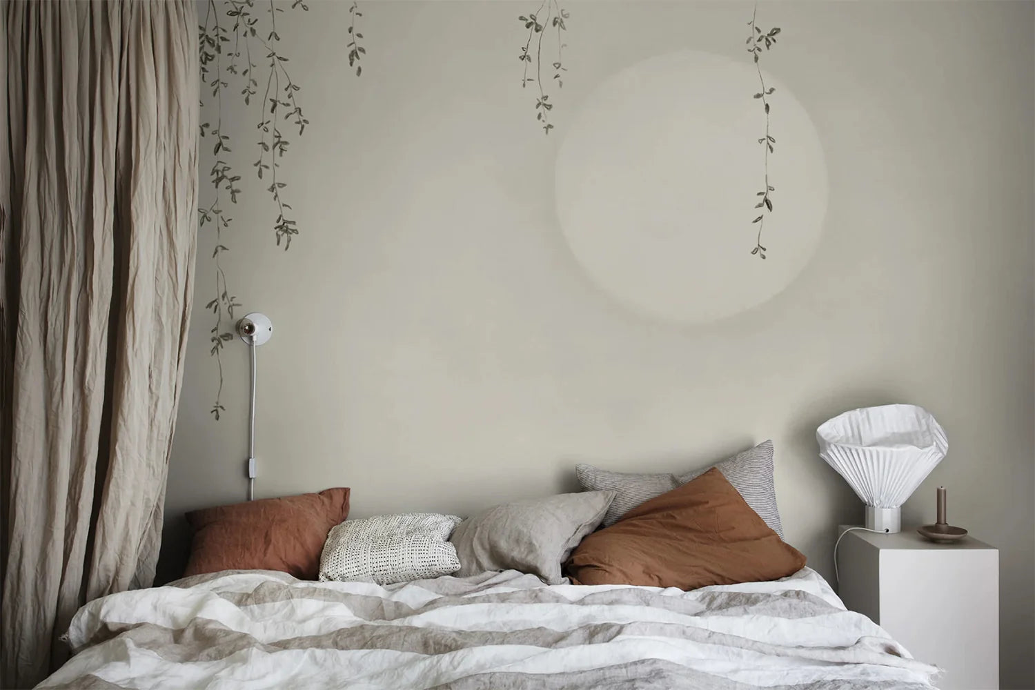 Moon Zen, Japanese Mural Wallpaper in bedroom